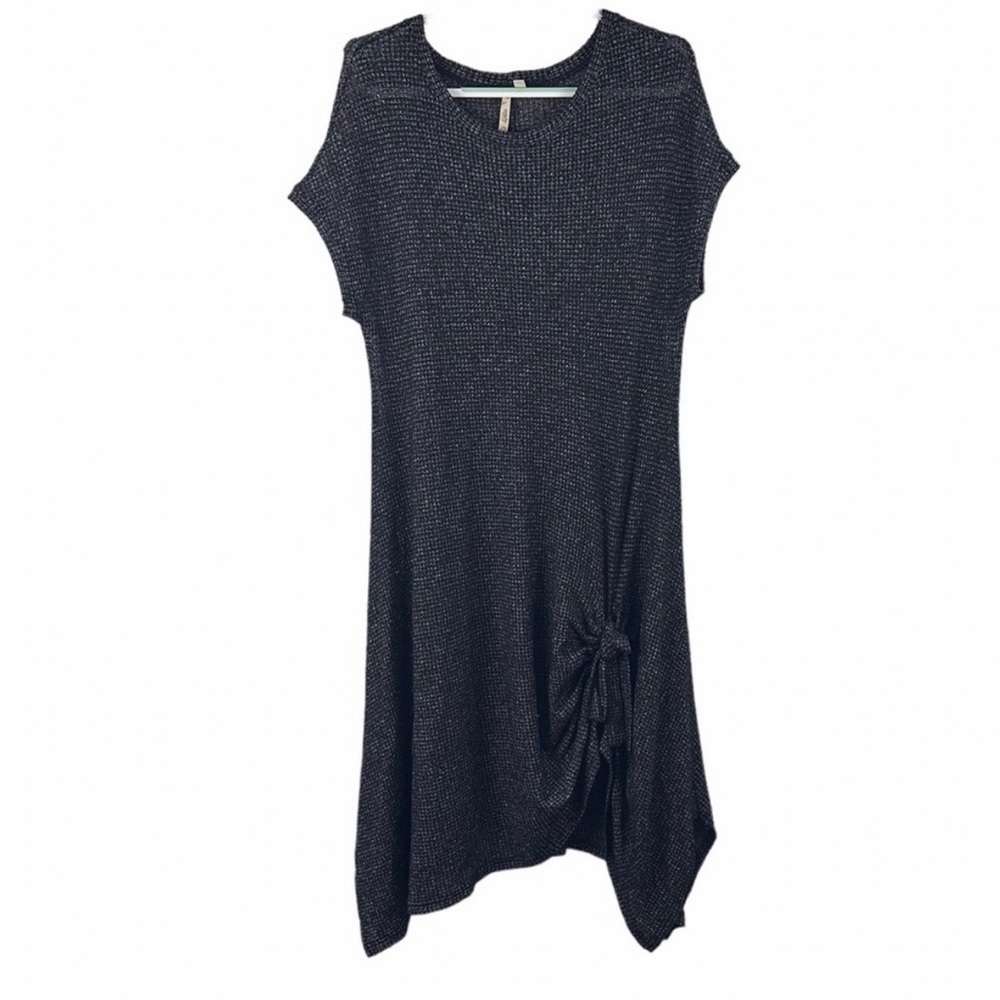 Comfy USA Stretch Knit Asymmetrical Midi Dress Lagenlook